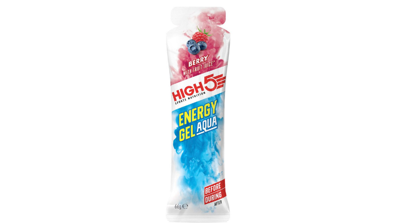 High5 Energy Gel Aqua running gel on a white background