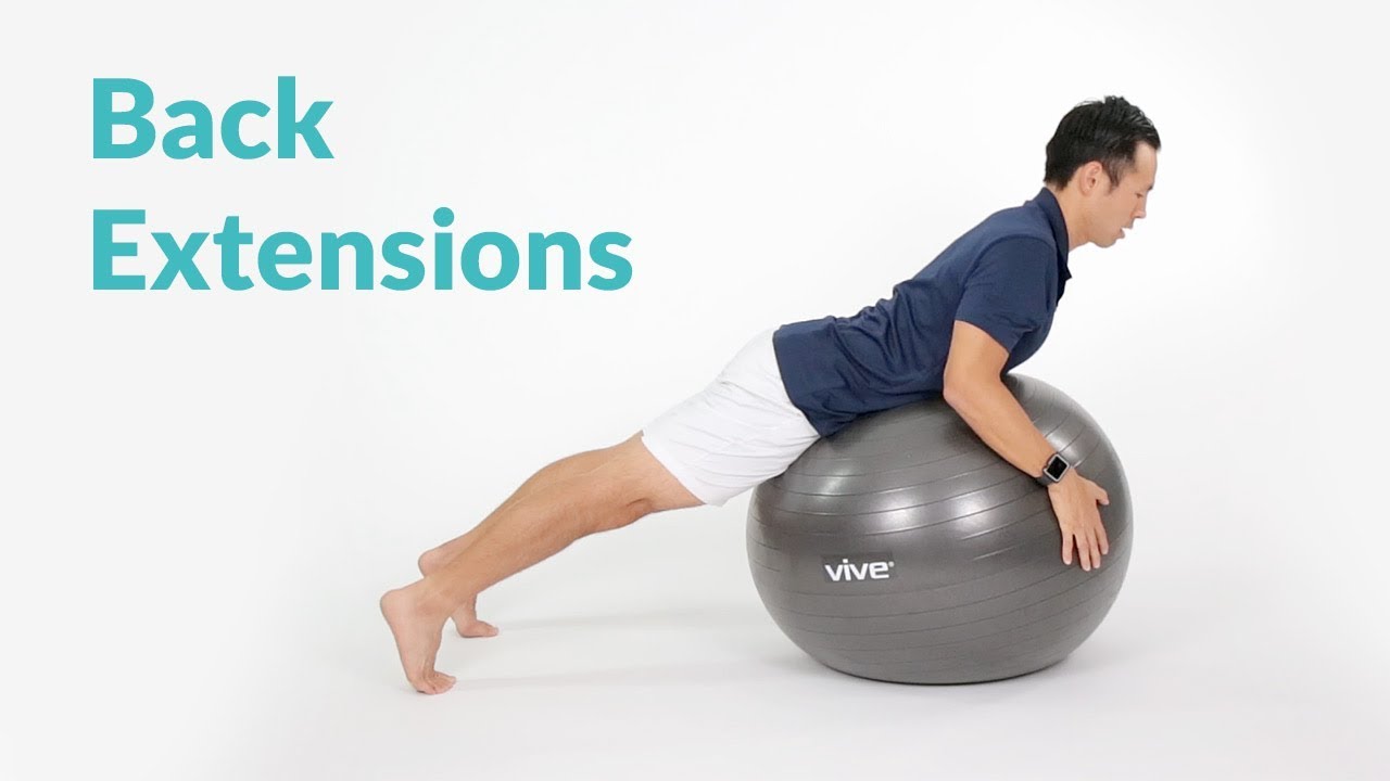 How to Perform Back Extensions on Exercise Ball - YouTube